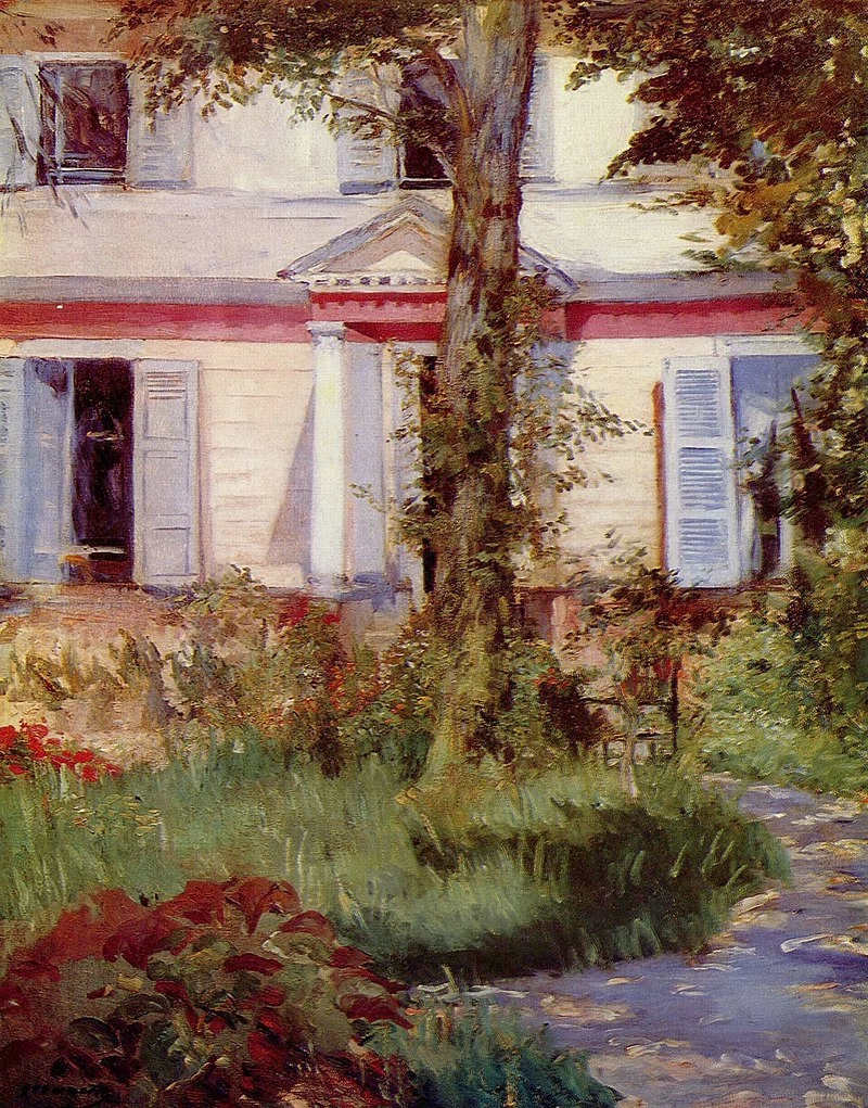  64-Édouard Manet, Casa in Rueil, 1882-National Gallery of Victoria, Melbourne 